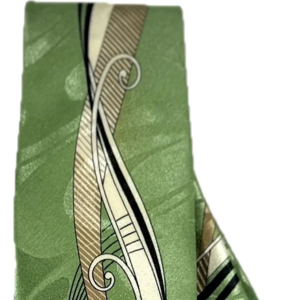 Da Ciro Boys Tie Hanky Set Green Black Beige Bone 3